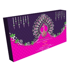 Wedding Announcement Gift Box Premium Silver 15 Compartments